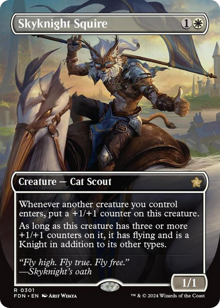 Skyknight Squire (Borderless) [Foundations] - Evolution TCG