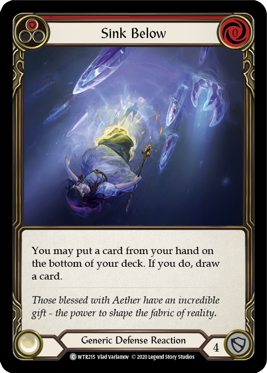 Sink Below (Red) [U-WTR215] (Welcome to Rathe Unlimited)  Unlimited Normal - Evolution TCG