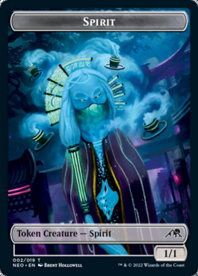 Spirit (002) // Dragon Spirit Double-Sided Token [Kamigawa: Neon Dynasty Tokens] - Evolution TCG