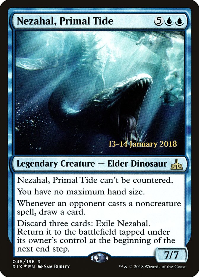 Nezahal, Primal Tide [Rivals of Ixalan Prerelease Promos] - Evolution TCG