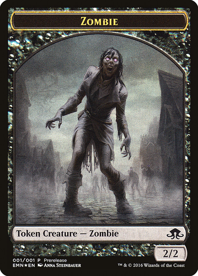 Zombie // Zombie Double-Sided Token [Eldritch Moon Prerelease Promos] - Evolution TCG