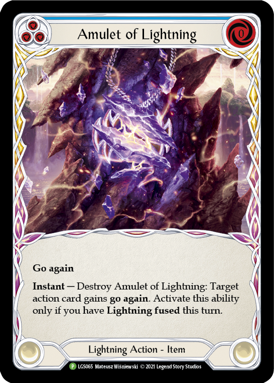 Amulet of Lightning [LGS065] (Promo)  Cold Foil - Evolution TCG