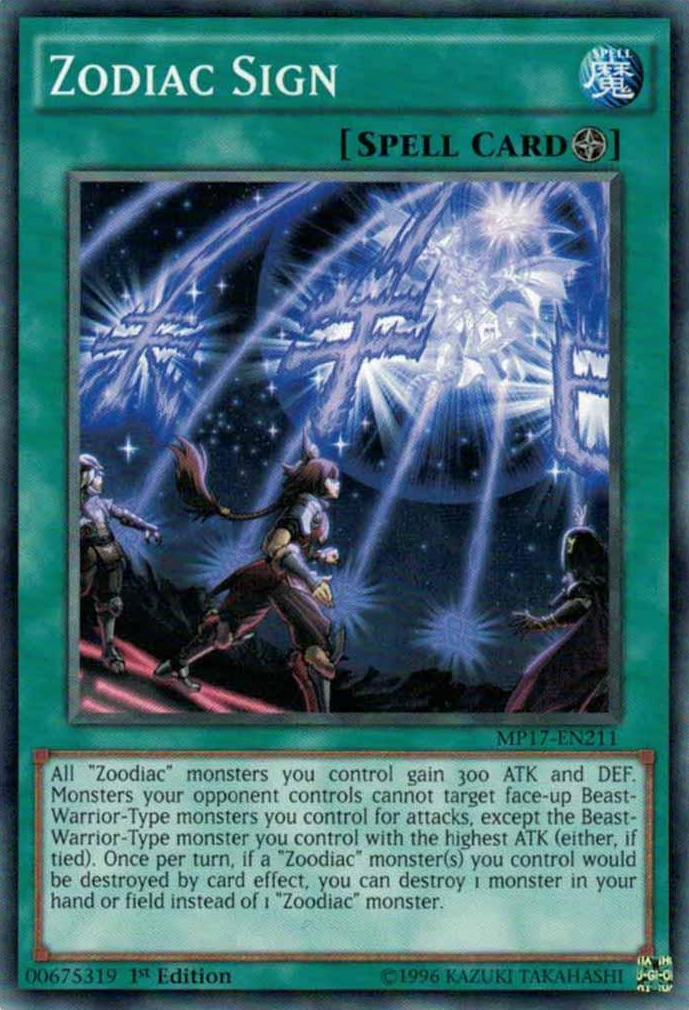 Zodiac Sign [MP17-EN211] Common - Evolution TCG