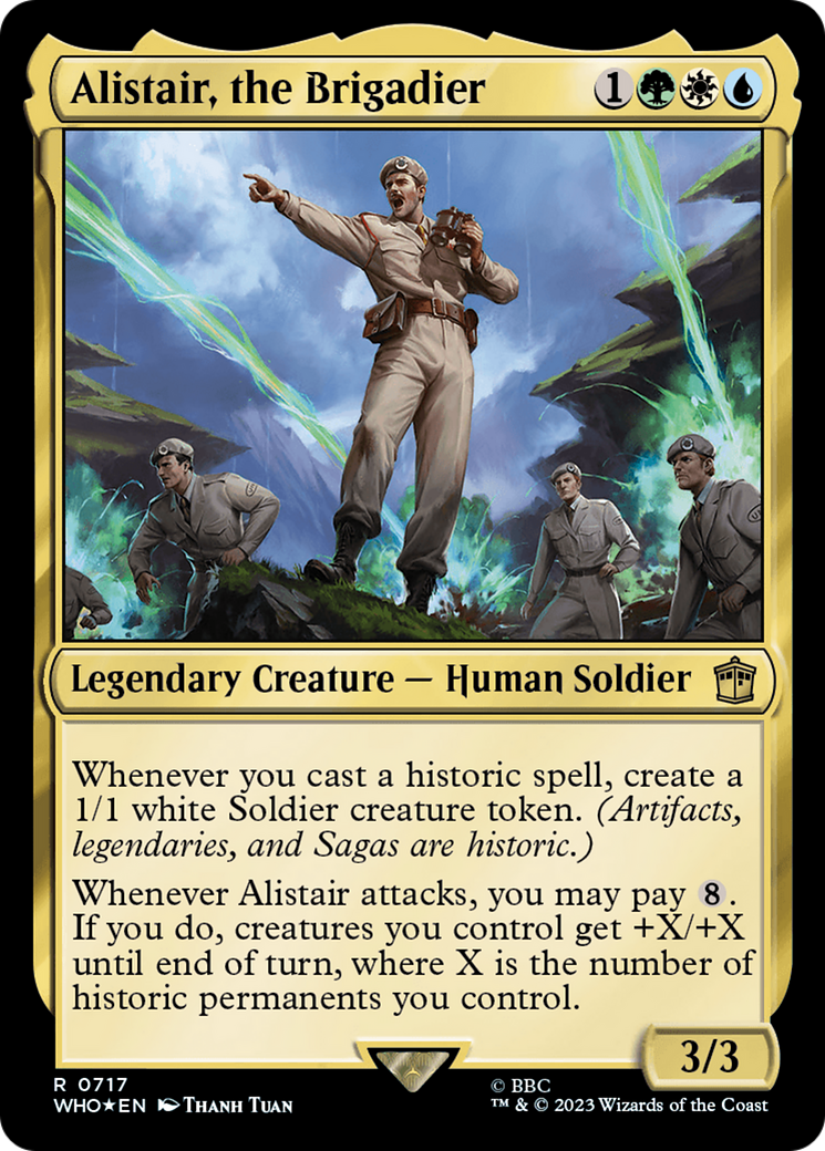 Alistair, the Brigadier (Surge Foil) [Doctor Who] - Evolution TCG