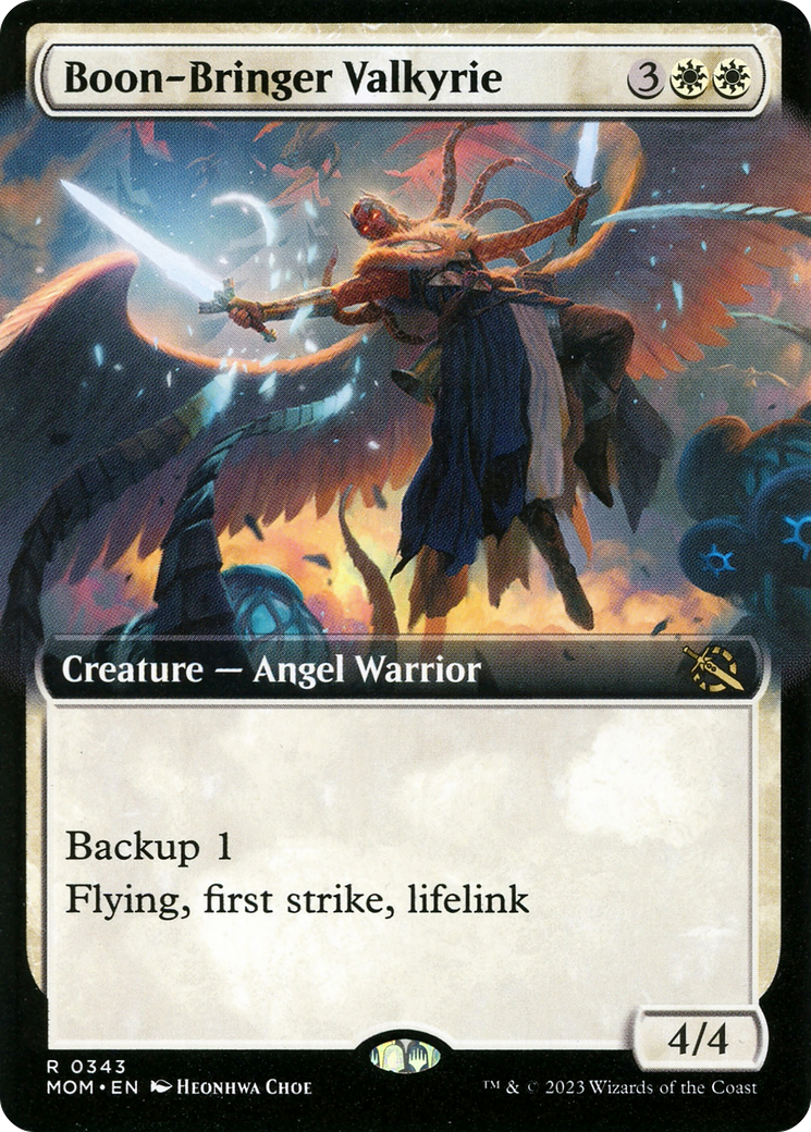 Boon-Bringer Valkyrie (Extended Art) [March of the Machine] - Evolution TCG