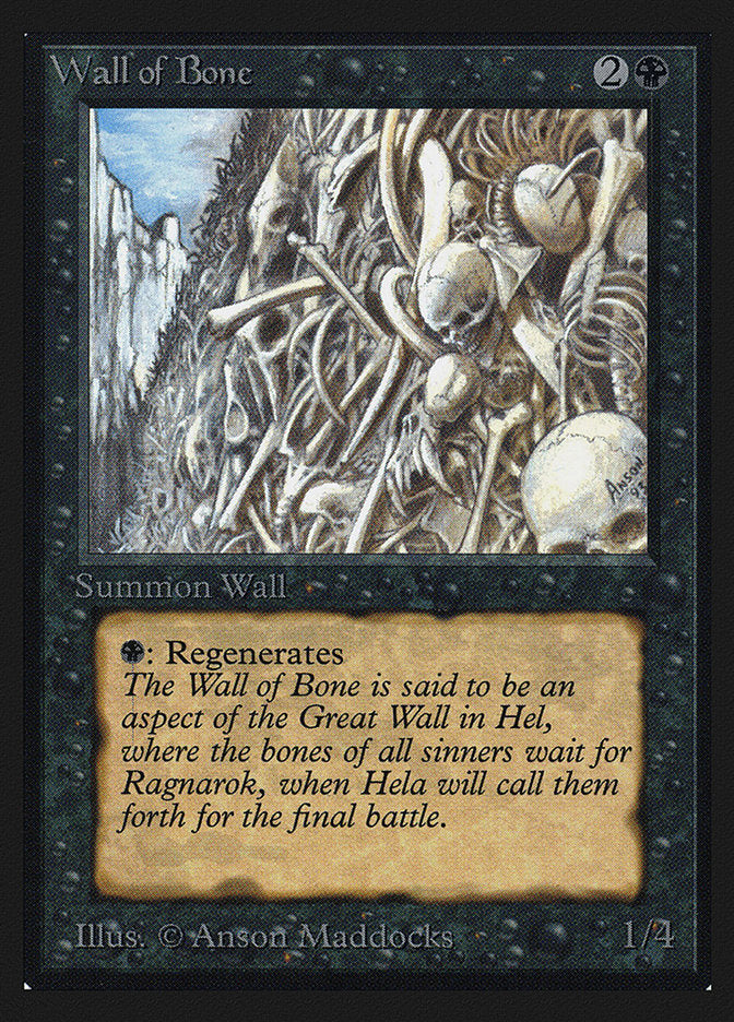 Wall of Bone [Collectors' Edition] - Evolution TCG