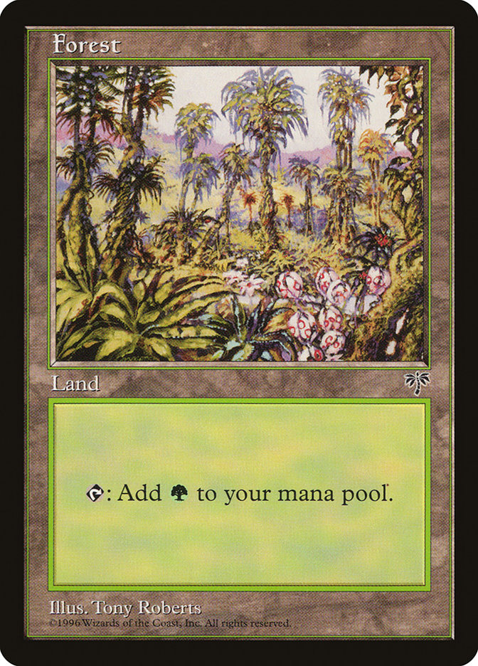 Forest (Flowers Not Opened Bottom Right) [Mirage] - Evolution TCG