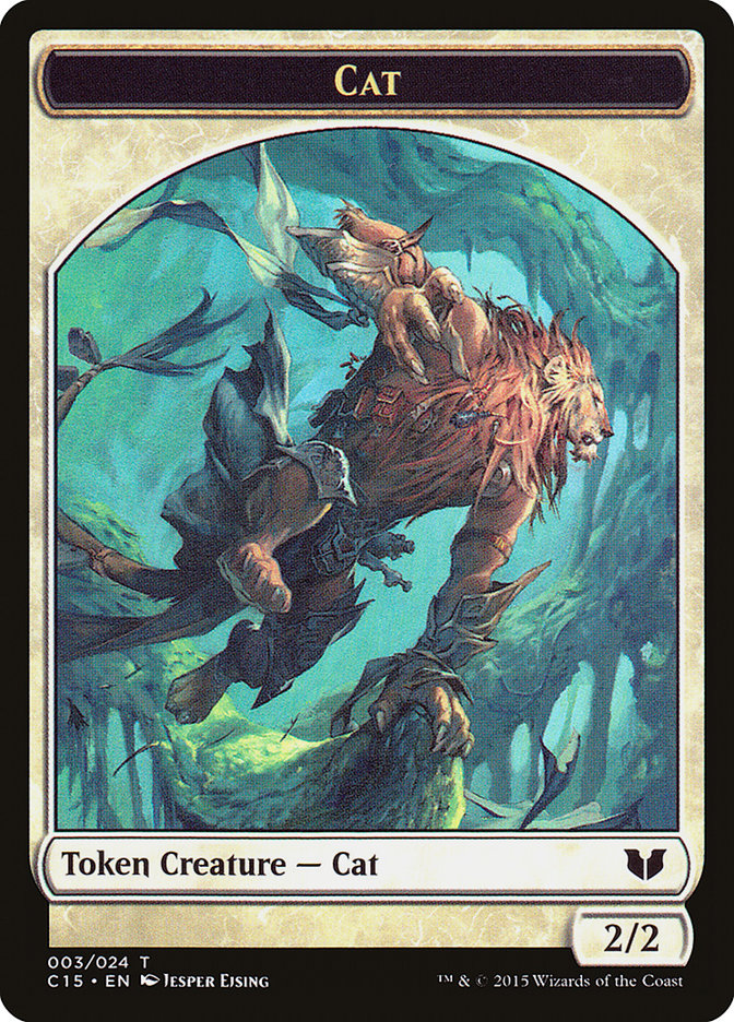 Spirit (023) // Cat Double-Sided Token [Commander 2015 Tokens] - Evolution TCG