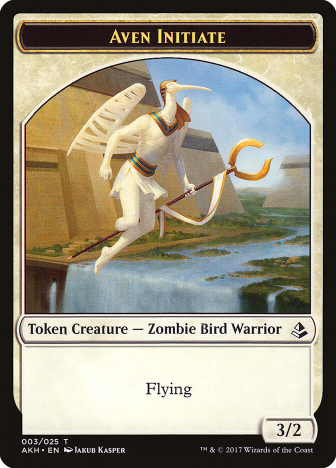 Aven Initiate // Snake Double-Sided Token [Amonkhet Tokens] - Evolution TCG