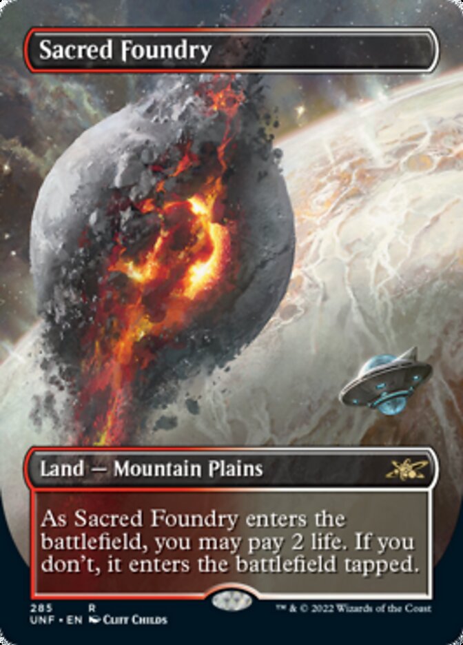 Sacred Foundry (Borderless) [Unfinity] - Evolution TCG