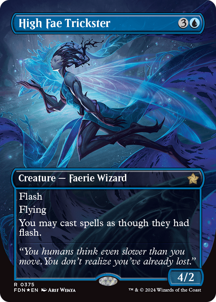 High Fae Trickster (Borderless) (Mana Foil) [Foundations] - Evolution TCG