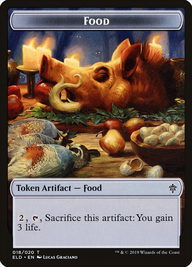 Bear // Food (18) Double-Sided Token [Throne of Eldraine Tokens] - Evolution TCG