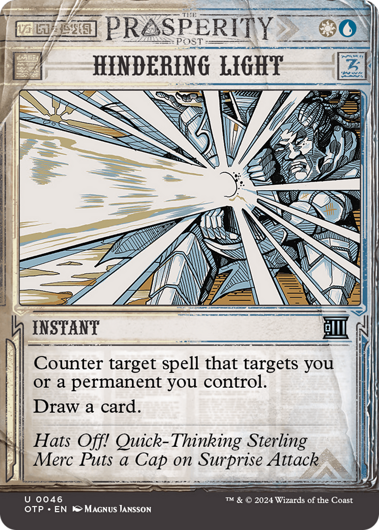 Hindering Light [Outlaws of Thunder Junction: Breaking News] - Evolution TCG