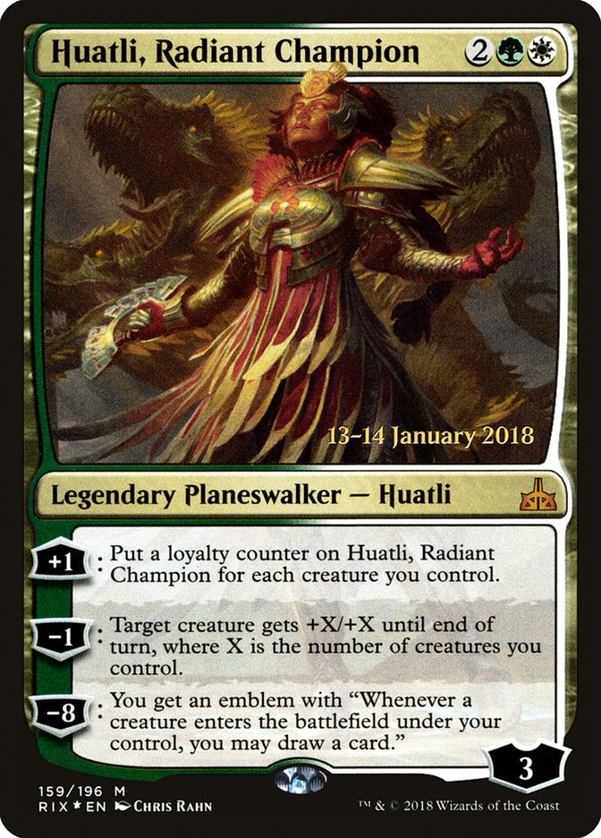 Huatli, Radiant Champion [Rivals of Ixalan Prerelease Promos] - Evolution TCG