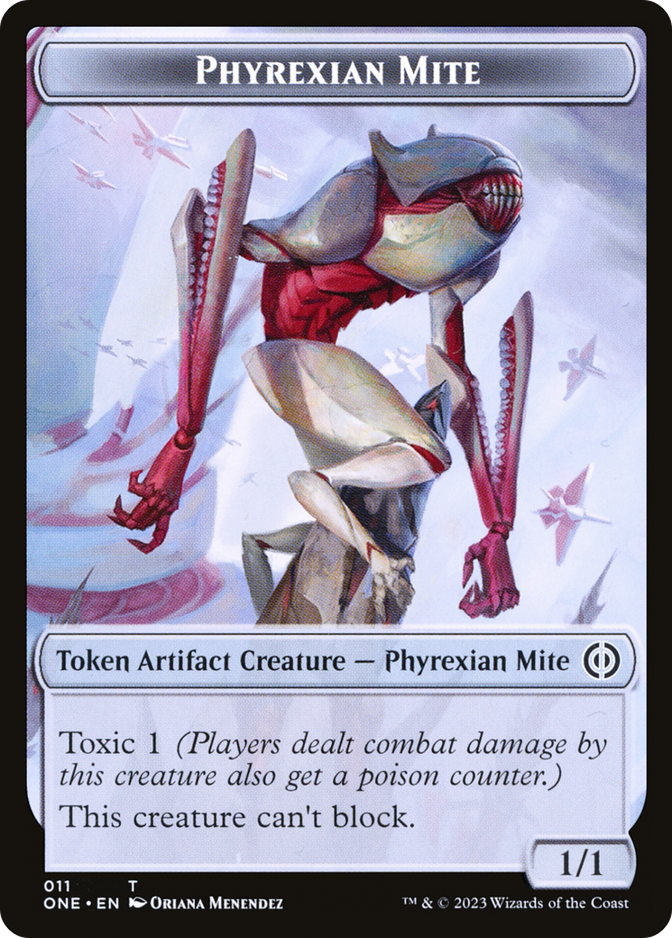 Phyrexian Mite (011) // Drone Double-Sided Token [Phyrexia: All Will Be One Tokens] - Evolution TCG