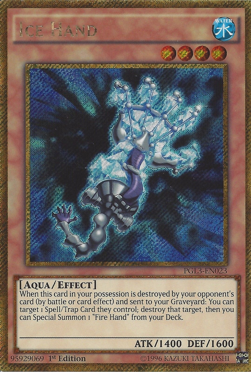 Ice Hand [PGL3-EN023] Gold Secret Rare - Evolution TCG