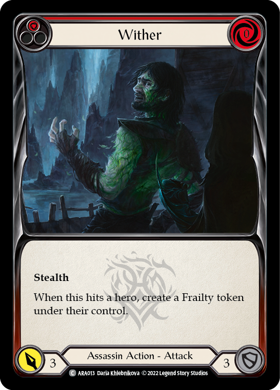 Wither (Red) [ARA013] (Outsiders Arakni Blitz Deck) - Evolution TCG