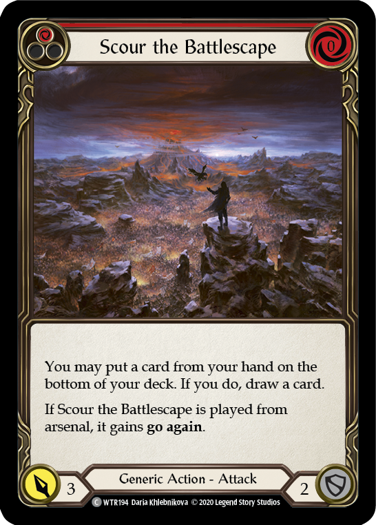 Scour the Battlescape (Red) [U-WTR194] (Welcome to Rathe Unlimited)  Unlimited Rainbow Foil - Evolution TCG