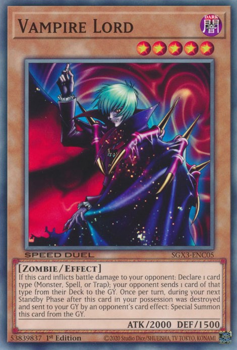 Vampire Lord [SGX3-ENC05] Common - Evolution TCG