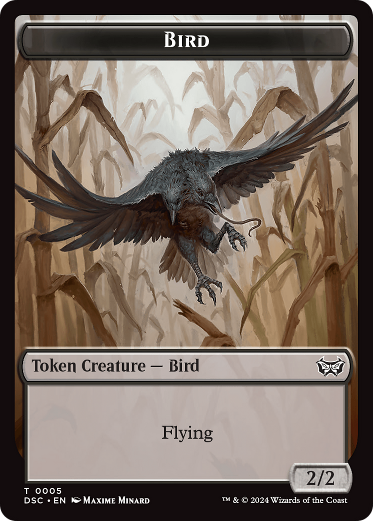 Demon // Bird Double-Sided Token [Duskmourn: House of Horror Commander Tokens] - Evolution TCG