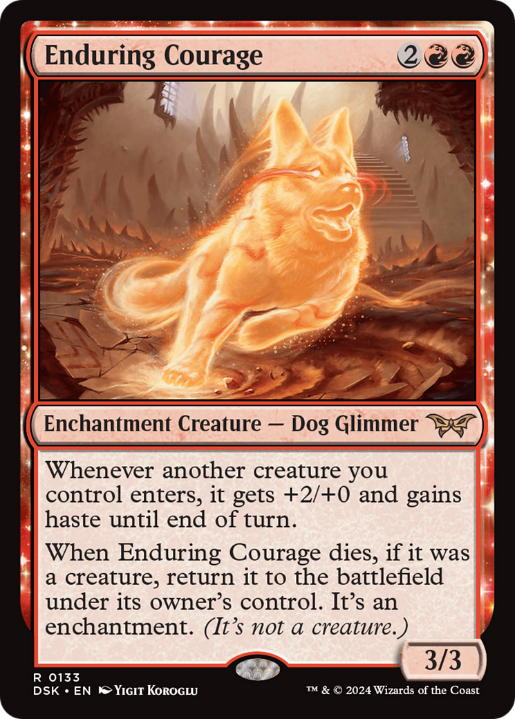 Enduring Courage [Duskmourn: House of Horror] - Evolution TCG