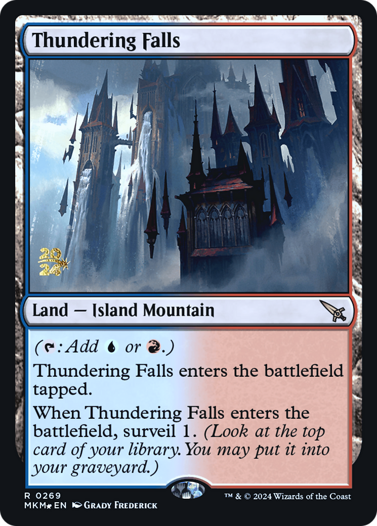 Thundering Falls [Murders at Karlov Manor Prerelease Promos] - Evolution TCG