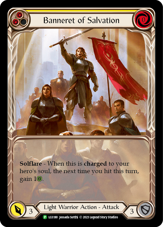 Banneret of Salvation (Extended Art) [LGS180] (Promo)  Rainbow Foil - Evolution TCG