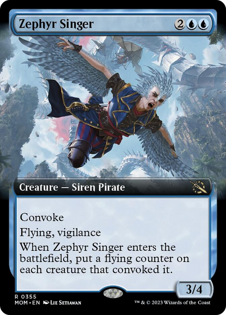 Zephyr Singer (Extended Art) [March of the Machine] - Evolution TCG