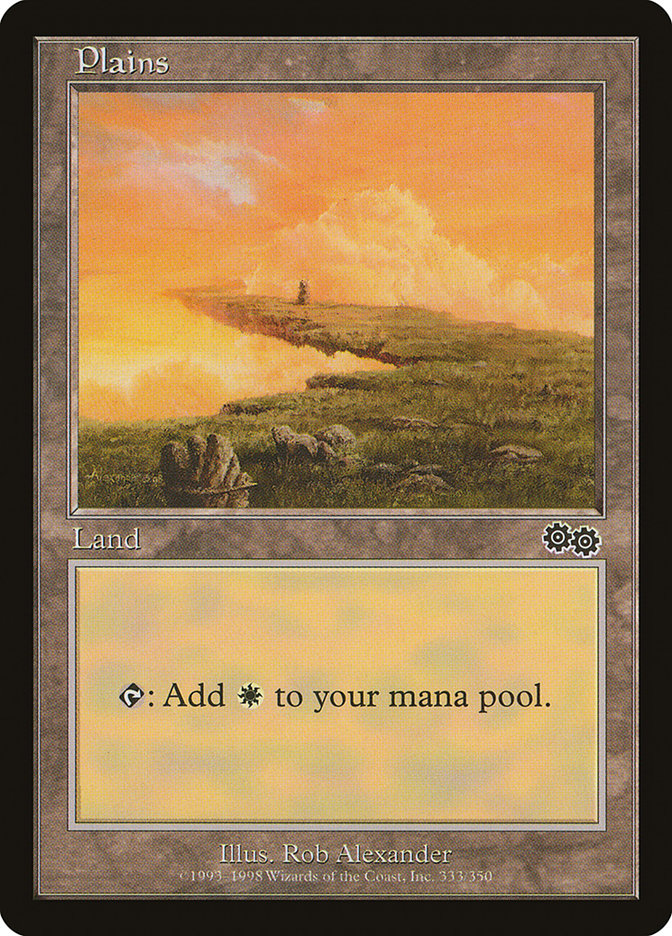 Plains (333) [Urza's Saga] - Evolution TCG