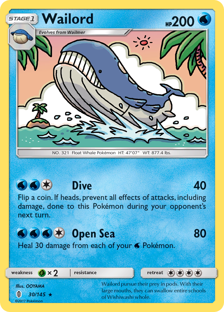 Wailord (30/145) [Sun & Moon: Guardians Rising] - Evolution TCG