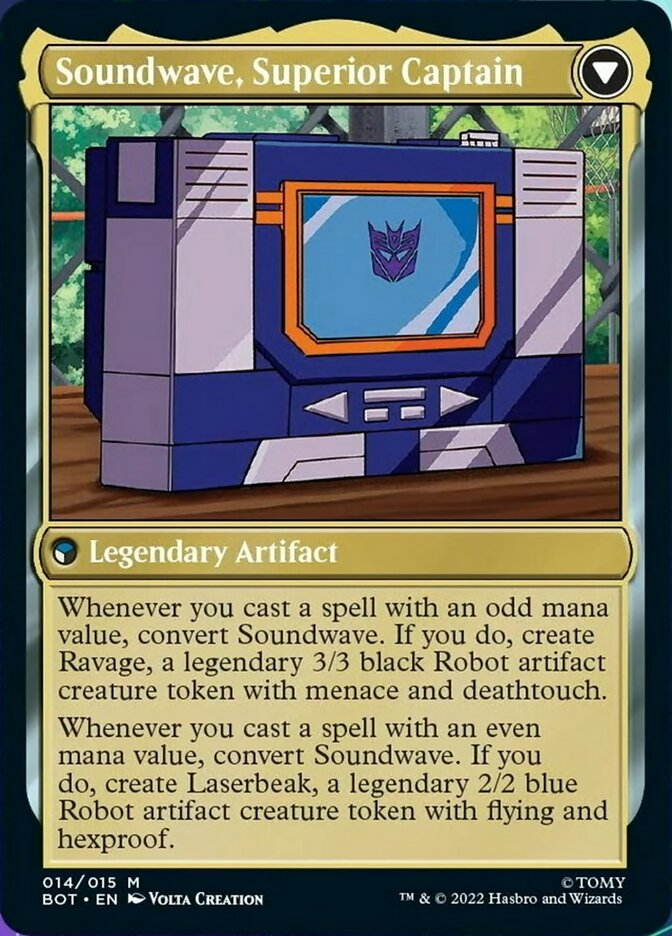 Soundwave, Sonic Spy // Soundwave, Superior Captain [Transformers] - Evolution TCG