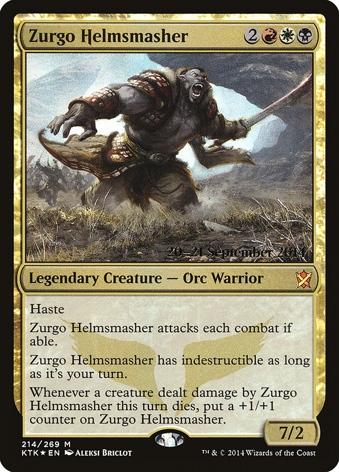 Zurgo Helmsmasher [Khans of Tarkir Prerelease Promos] - Evolution TCG