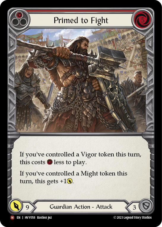 Primed to Fight [HVY058] (Heavy Hitters)  Rainbow Foil - Evolution TCG