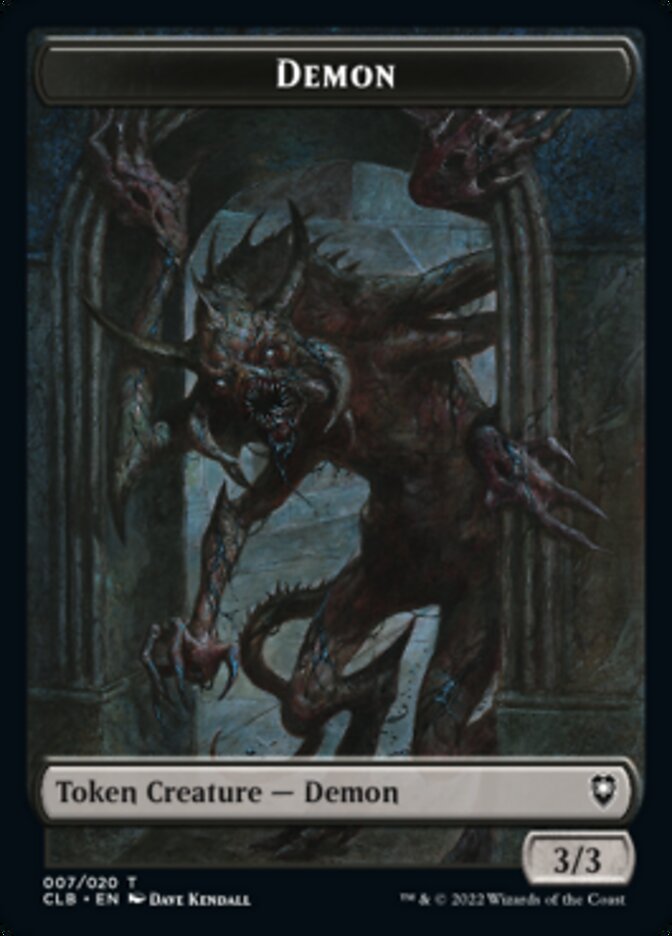 Treasure // Demon Double-Sided Token [Commander Legends: Battle for Baldur's Gate Tokens] - Evolution TCG