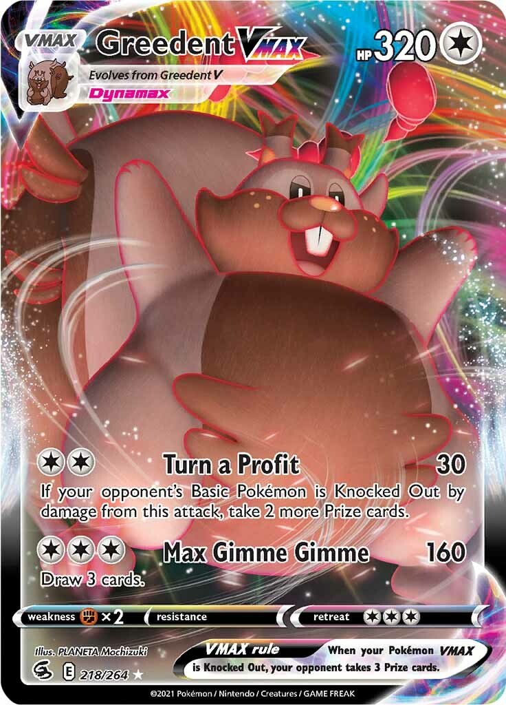 Greedent VMAX (218/264) [Sword & Shield: Fusion Strike] - Evolution TCG