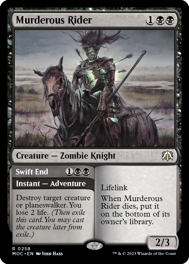 Murderous Rider // Swift End [March of the Machine Commander] - Evolution TCG