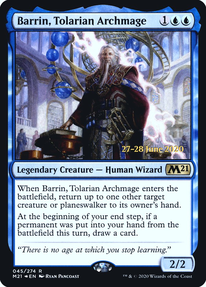 Barrin, Tolarian Archmage [Core Set 2021 Prerelease Promos] - Evolution TCG