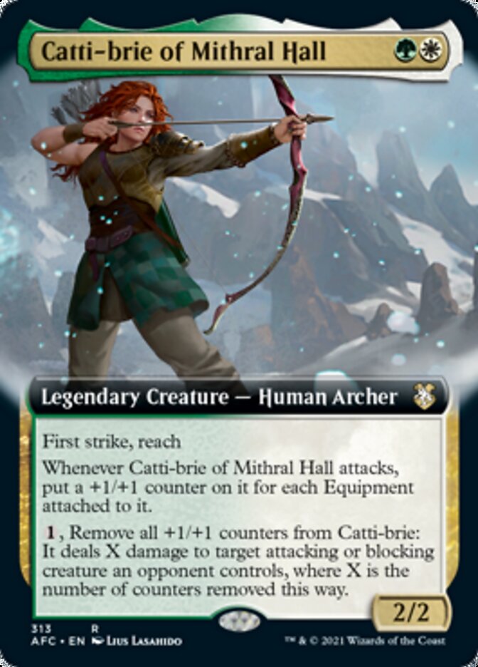 Catti-brie of Mithral Hall (Extended Art) [Dungeons & Dragons: Adventures in the Forgotten Realms Commander] - Evolution TCG