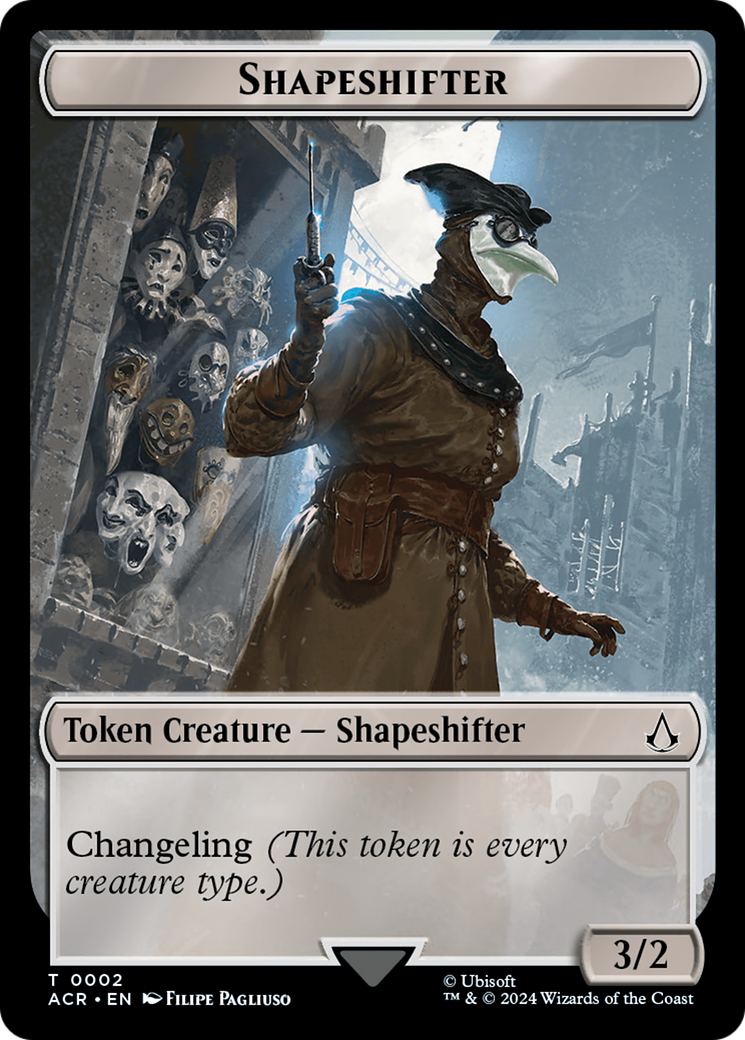 Assassin // Shapeshifter Double-Sided Token [Assassin's Creed Tokens] - Evolution TCG