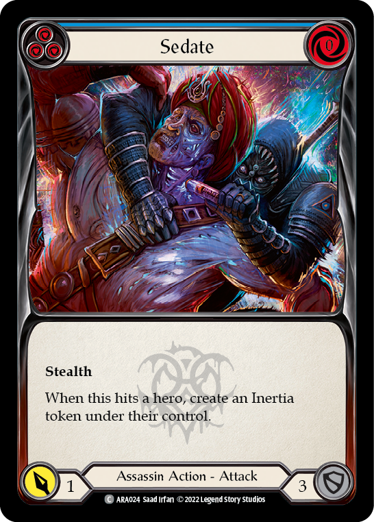 Sedate (Blue) [ARA024] (Outsiders Arakni Blitz Deck) - Evolution TCG