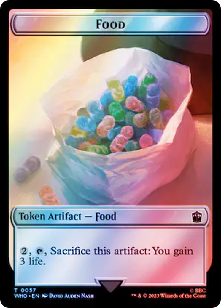 Horse // Food (0057) Double-Sided Token (Surge Foil) [Doctor Who Tokens] - Evolution TCG