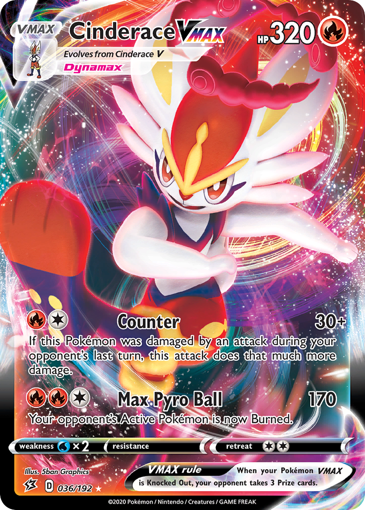 Cinderace VMAX (036/192) [Sword & Shield: Rebel Clash] - Evolution TCG