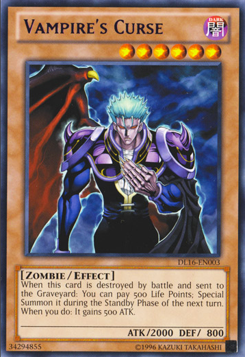 Vampire's Curse (Purple) [DL16-EN003] Rare - Evolution TCG