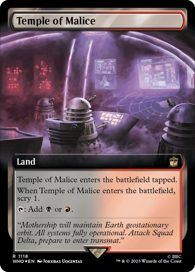 Temple of Malice (Extended Art) (Surge Foil) [Doctor Who] - Evolution TCG