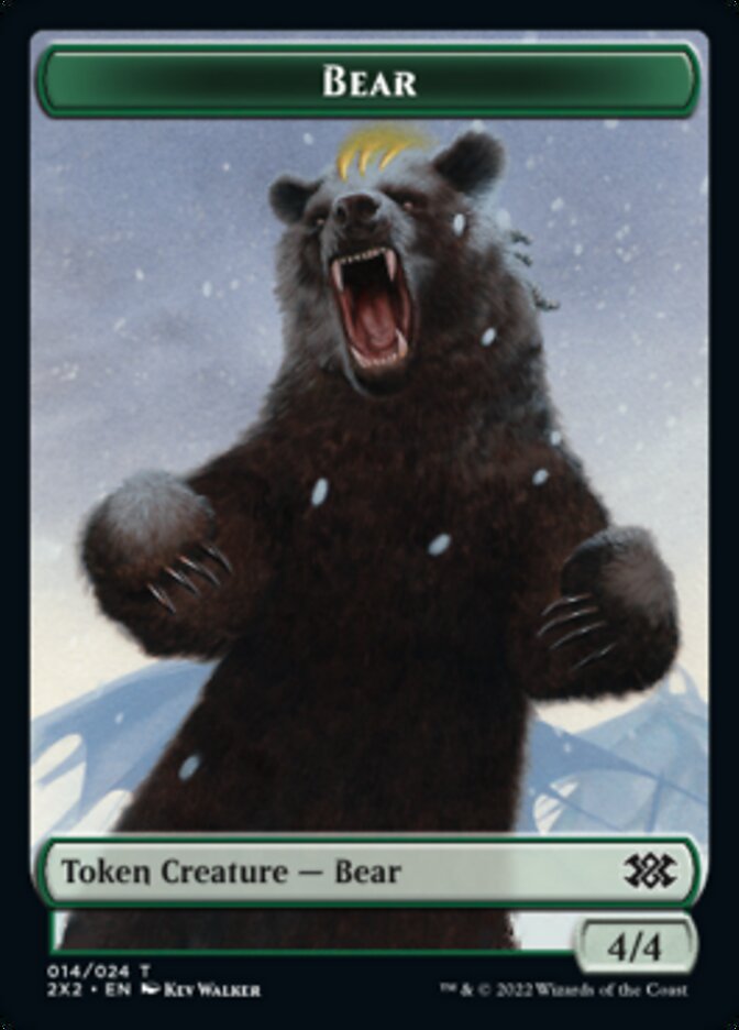Bear // Spirit (008) Double-Sided Token [Double Masters 2022 Tokens] - Evolution TCG