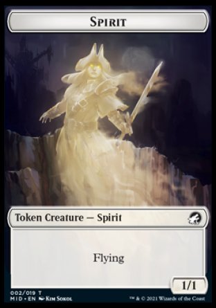 Spirit // Devil Double-Sided Token [Innistrad: Midnight Hunt Tokens] - Evolution TCG