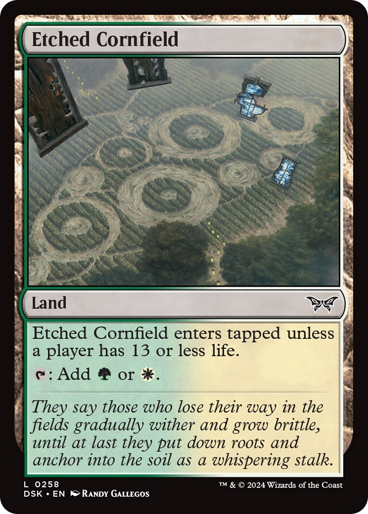 Etched Cornfield [Duskmourn: House of Horror] - Evolution TCG