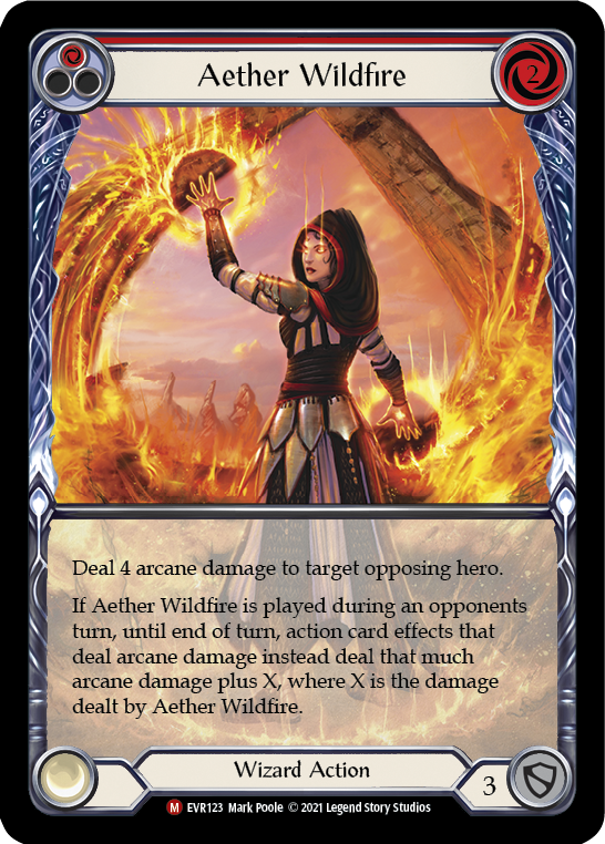 Aether Wildfire [EVR123] (Everfest)  1st Edition Extended Art Rainbow Foil - Evolution TCG