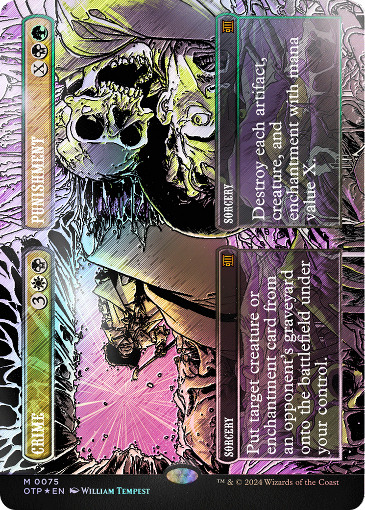 Crime // Punishment (Textured Foil) [Outlaws of Thunder Junction: Breaking News] - Evolution TCG