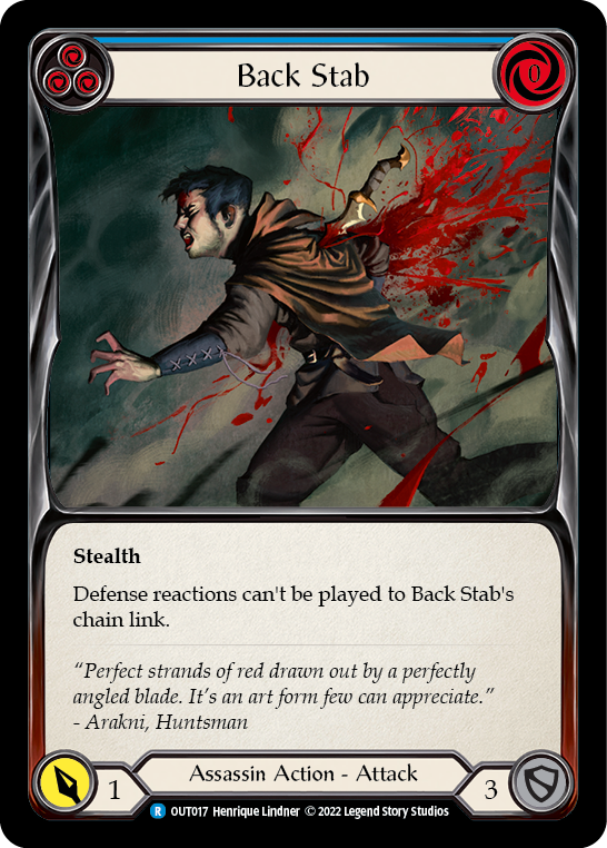 Back Stab (Blue) [OUT017] (Outsiders) - Evolution TCG